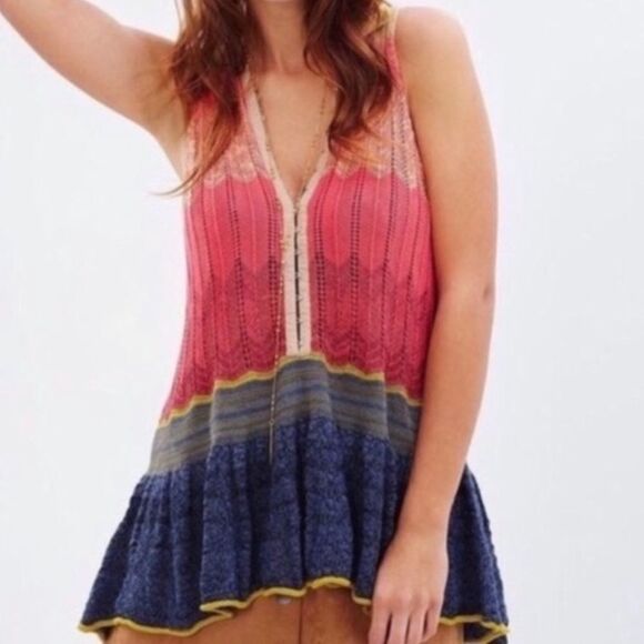 ✨HP✨Sleeveless Peplum Polo KnitHi-LowSweaterTunic✨ - Picture 2 of 10